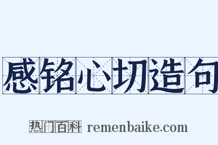 感铭心切造句是什么意思的图片